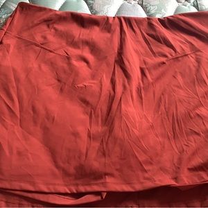 burnt orange old navy activewear skirt with shorts